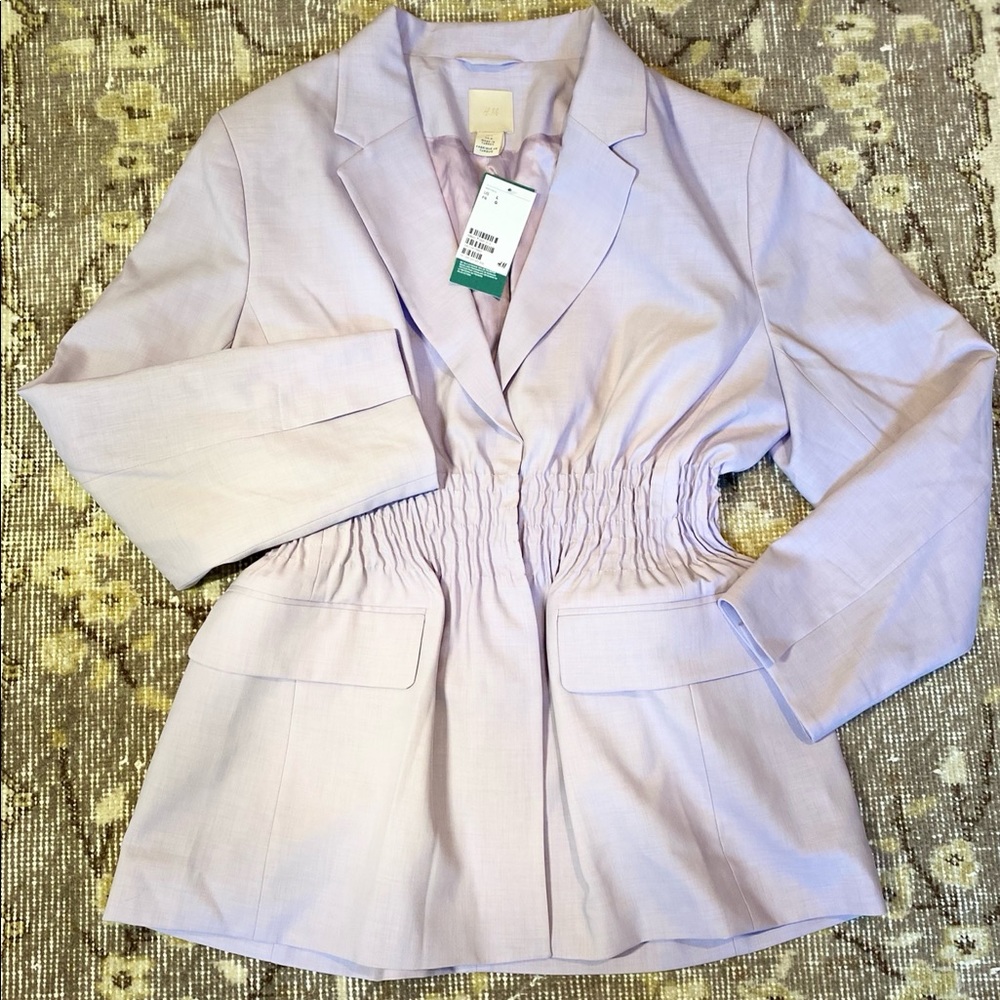 H&M Lilac Cinched Waist Blazer